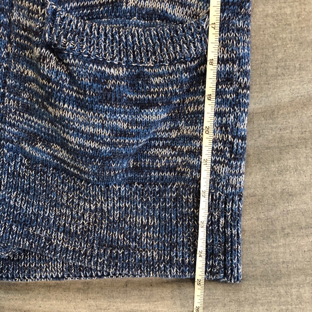 SOLD H&M Blue Marled Chunky Knit Button Front Cardigan - Picture 10 of 10